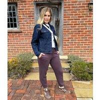 Aubergine Cotton Rich Cuffed Joggers Size 18S