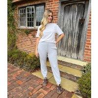 Grey Cotton Rich Cuffed Joggers Size 8S