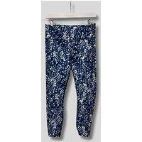 Navy Contrast Good Move High Waisted Leggings Size 10