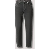 Black Faded Wash Ankle Grazer Mom Jeans Size 16