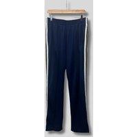 Navy Cotton Rich Retro Side Stripe Joggers Size 16R