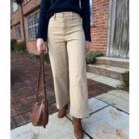 Light Camel Wide Leg Ankle Grazer Jeans Size 14L