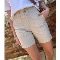 Stone Cotton Poplin Shorts Size 8