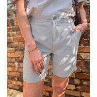 Light Grey Linen Blend Shorts Size 8