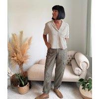 Khaki Sia Cargo Trousers Size 14