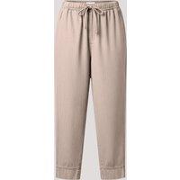 Pink Cropped Barrel Tencel Trousers Size 24S