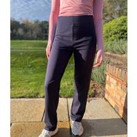 Navy Jersey Straight Leg Trousers Size 6R