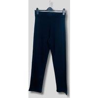 Navy Jersey Straight Leg Trousers Size 8XS