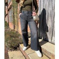 Charcoal High Rise Wide Leg Jeans Size 12R