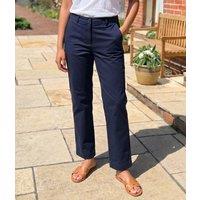 Navy Straight Leg Chino Trousers Size 24L