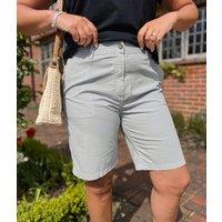 Light Grey High Waisted Chino Shorts Size 8