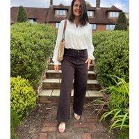 Brown Wide Leg Ankle Grazer Jeans Size 18L