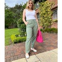 Green Carpenter Straight Leg Trousers Size 22R
