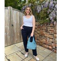 Navy Carpenter Straight Leg Trousers Size 10L