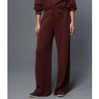 Burgundy Wide Leg Jersey Joggers Size 16L