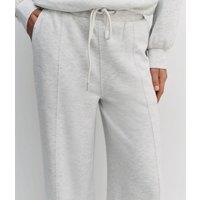 Grey Marl Wide Leg Jersey Joggers Size 10L