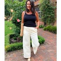 Cream Wide Leg Joggers Size 12/14
