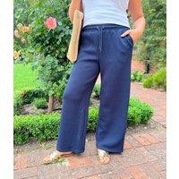 Navy Wide Leg Joggers Size 12/14
