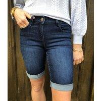 Dark Denim Knee Length Shorts Size 6