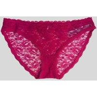 Pink Lace High Leg Briefs Size 18