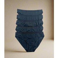 Black 5 Pack Bikini Briefs Size 6