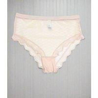 Pink Lace Midi Briefs Size 10