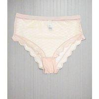 Pink Lace Midi Briefs Size 8