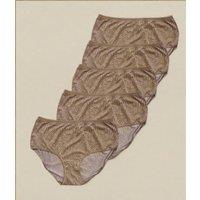 Natural 5 Pack Zebra Print Full Briefs Size 6
