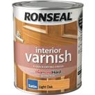 Ronseal Interior Varnish Satin Light Oak - 750ml