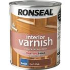 Ronseal Interior Varnish Satin Dark Oak - 750ml
