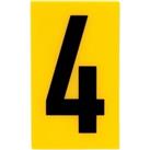 Breeze Yellow Self Adhesive House Number - 60mm - 4