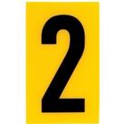 Breeze Yellow Self Adhesive House Number - 60mm - 2
