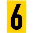 Breeze Yellow Self Adhesive House Number - 60mm - 6