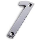 Chrome Screw Fixing House Number - 100mm - 1