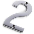 Chrome Screw Fixing House Number - 100mm - 2