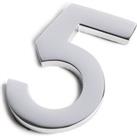 Chrome Self Adhesive House Number - 60mm - 5
