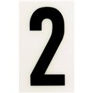 Breeze White Self Adhesive House Number - 60mm - 2