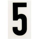 Breeze White Self Adhesive House Number - 60mm - 5