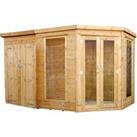 Mercia 11 x 7ft Summerhouse with Side Shed - Installation Included