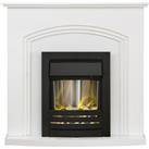 Adam Truro Fireplace Surround & Helios Electric Fire with Flat to Wall Fitting - White & Bla