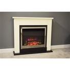 Suncrest Middleton Electric Fire Suite with Smart Remote & Flat to Wall Fitting - White, Anthrac