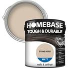 Homebase Tough & Durable Matt Paint Stone Beige - 2.5L