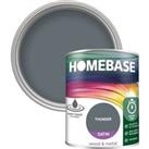 Homebase Interior Quick Dry Satin Paint Thunder - 750ml