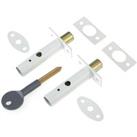 Yale Door Security Bolts White - 2 Pack