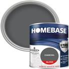 Homebase Exterior Gloss Paint - Charcoal 750ml