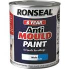Ronseal 6 Year Anti Mould Paint - White Silk 750ml