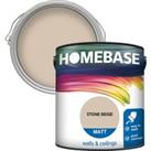 Homebase Matt Emulsion Paint Stone Beige - 2.5L