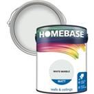 Homebase Matt Emulsion Paint White Marble - 5L