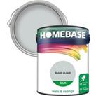 Homebase Silk Emulsion Paint Silver Cloud - 5L