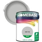 Homebase Silk Emulsion Paint Grey Fox - 5L